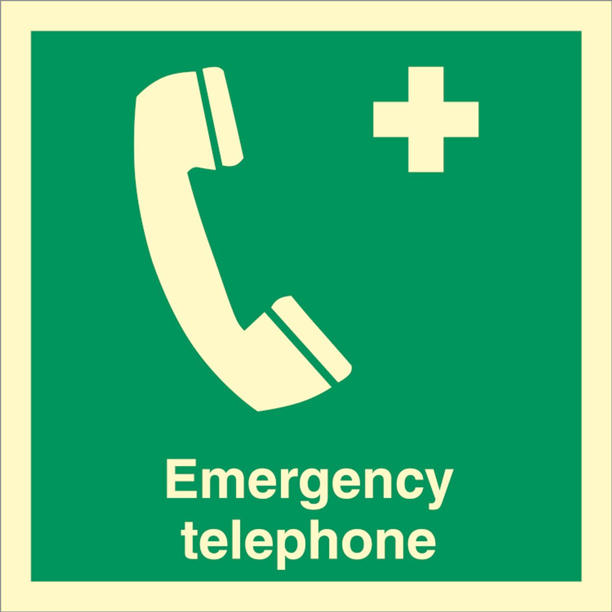 IMO sign - Emergency telephone