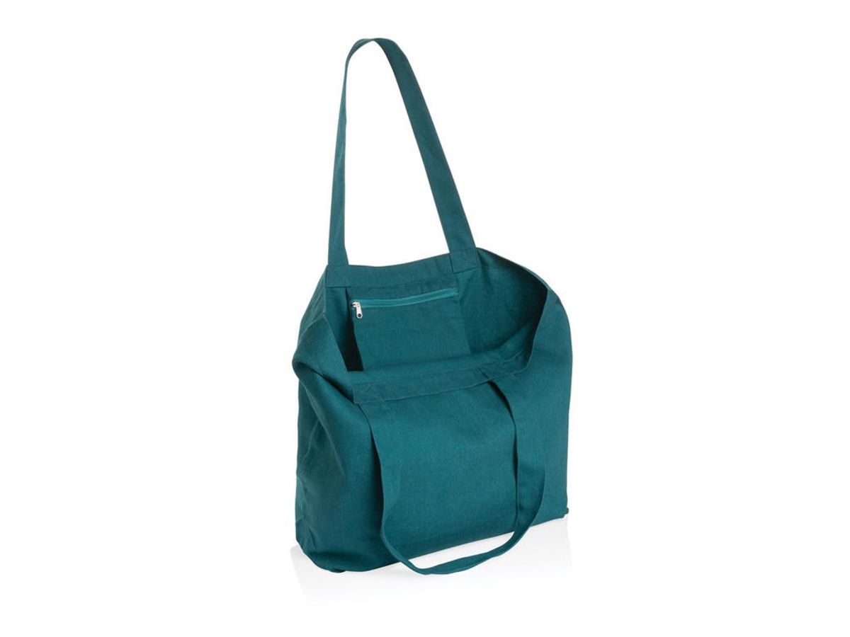 Impact Aware&trade; 240 gsm Rcanvas Shopper M/lomme Ufarvet, Verdigris