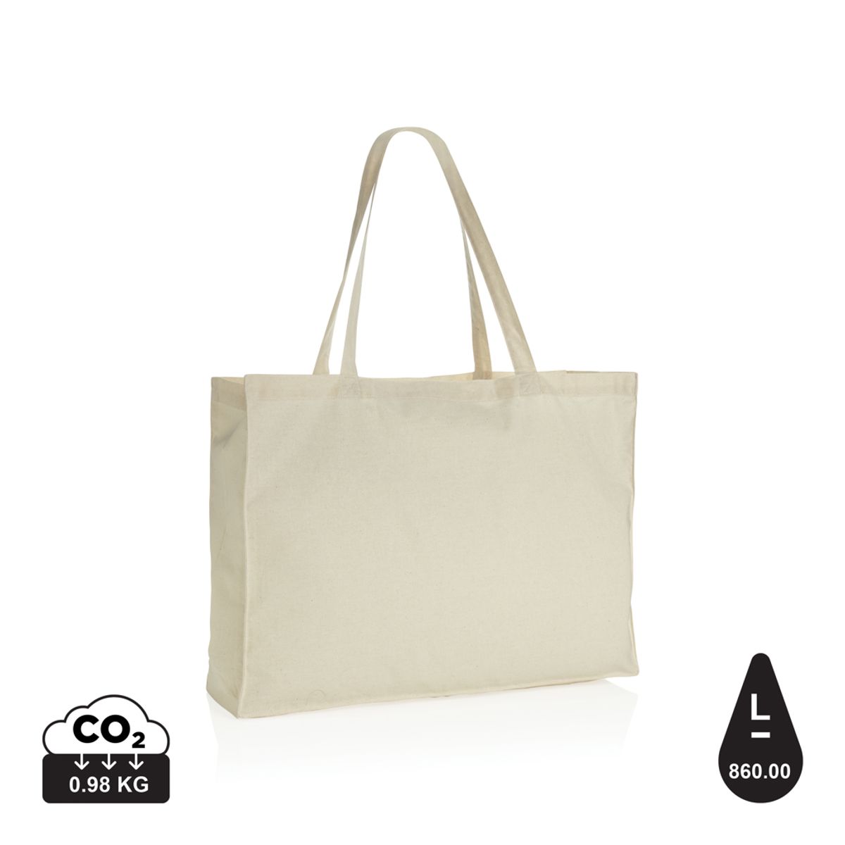 Impact Aware&trade; Genanvendt Bomuld Shopper 145gr, Off-white