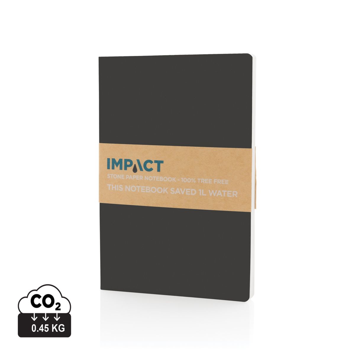 Impact Softcover Stenpapir A5 Notesbog, Sort