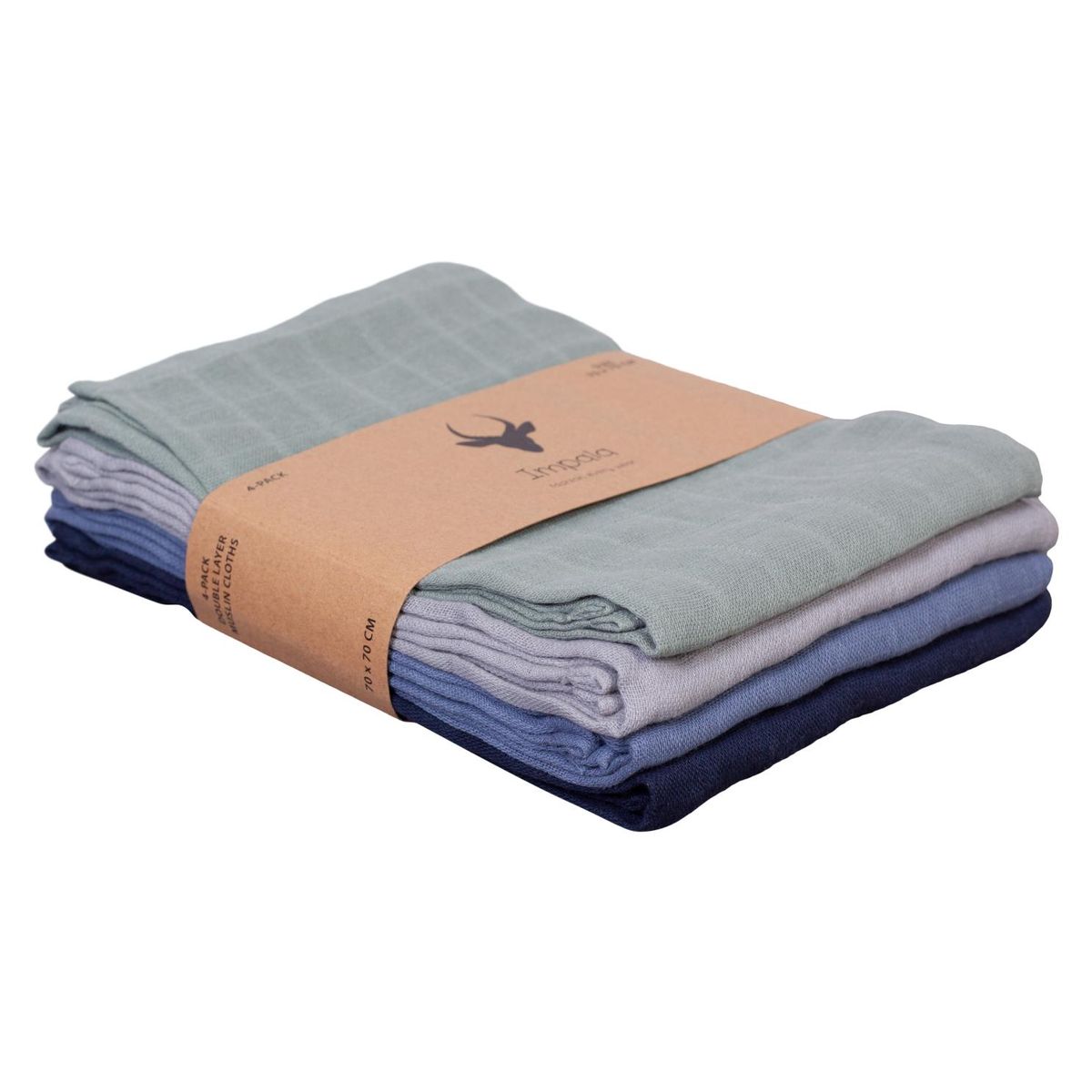 Impala Muslin Baby Stofble - Colour 4 Pack - Onesize