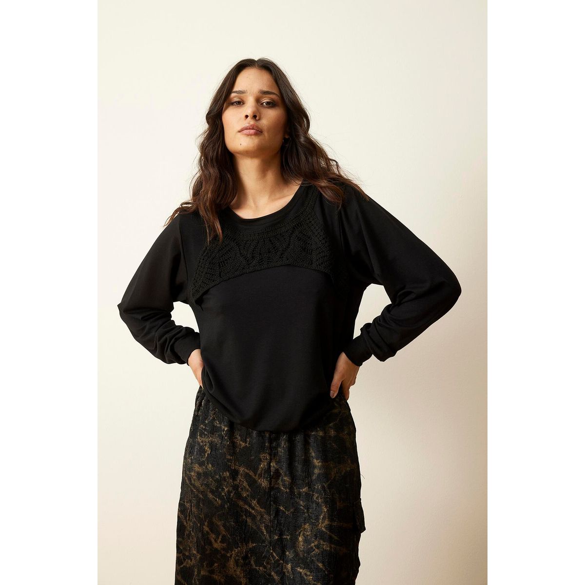 IN FRONT Dolly Sweatshirt, Farve: Black, Størrelse: XXL, Dame