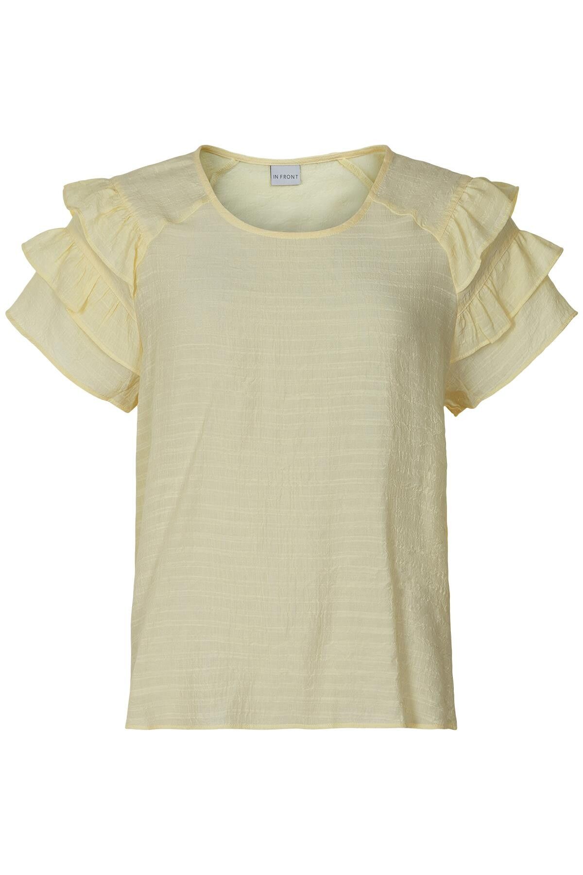 IN FRONT Freya Bluse, Farve: Light Yellow, Størrelse: XL, Dame