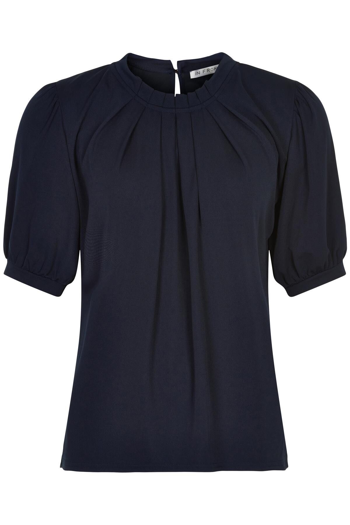 IN FRONT Grazia Bluse, Farve: Navy, Størrelse: XXL, Dame