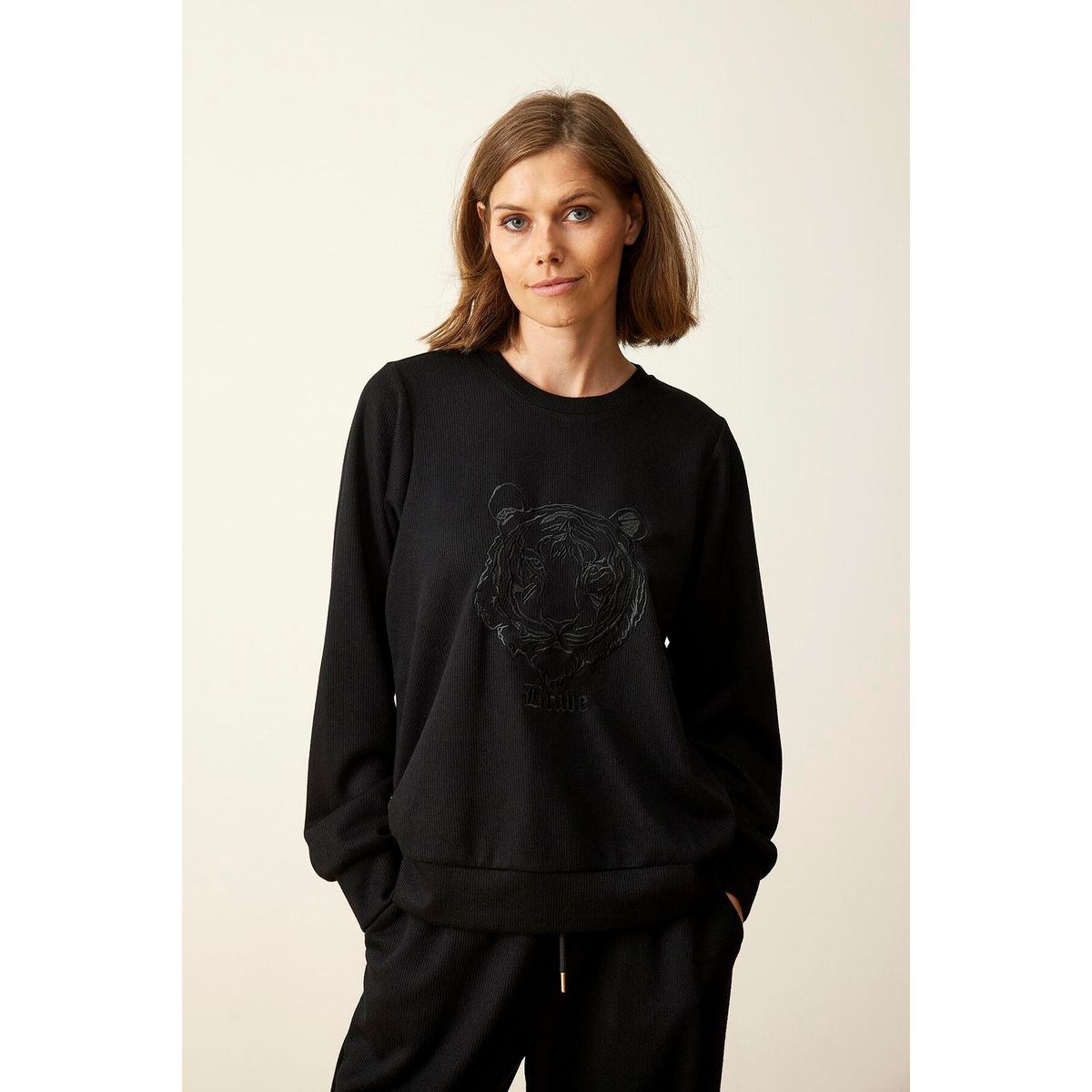 IN FRONT Hygge Sweatshirt, Farve: Black, Størrelse: S, Dame