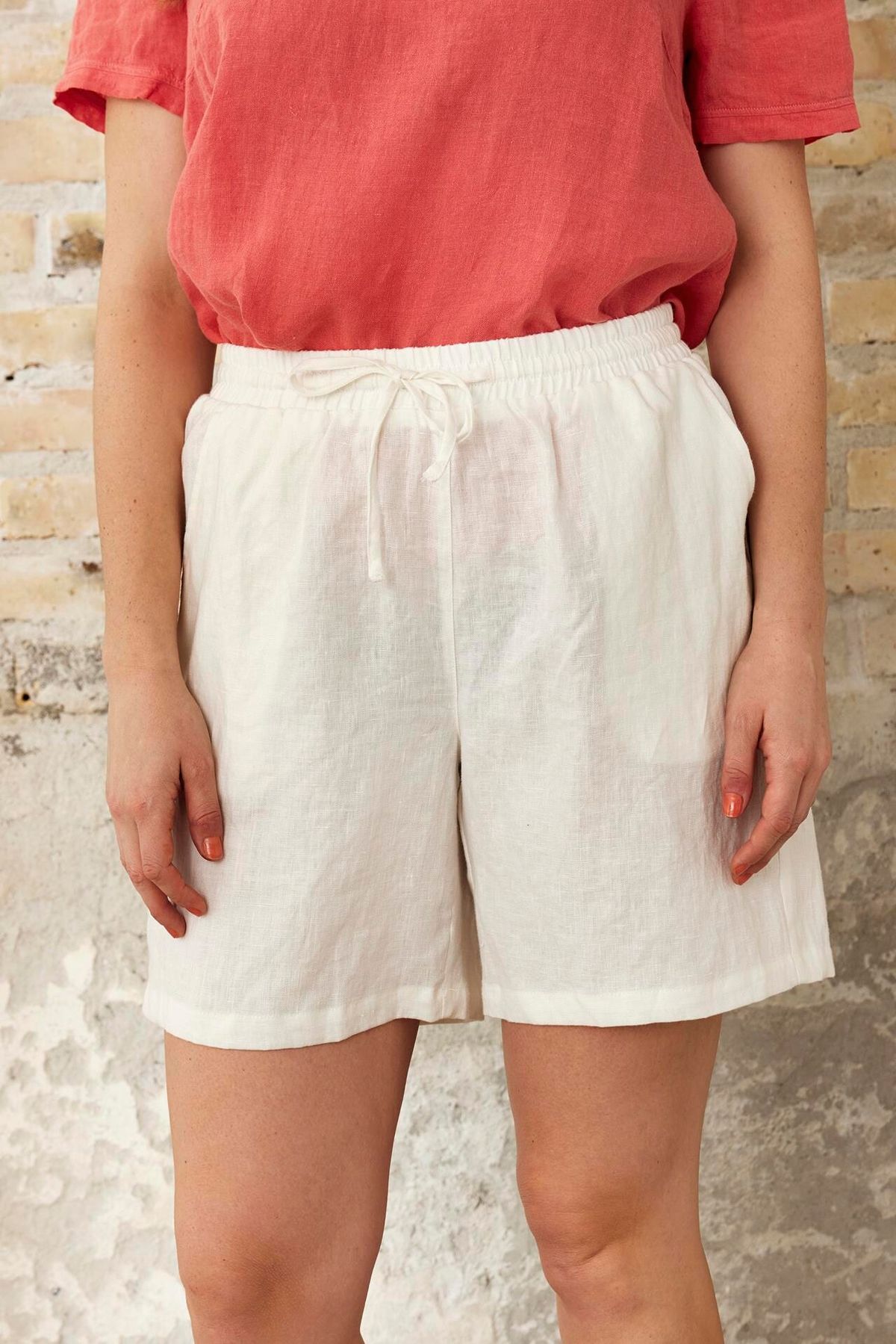 IN FRONT Linea Shorts, Farve: Off White, Størrelse: XL, Dame