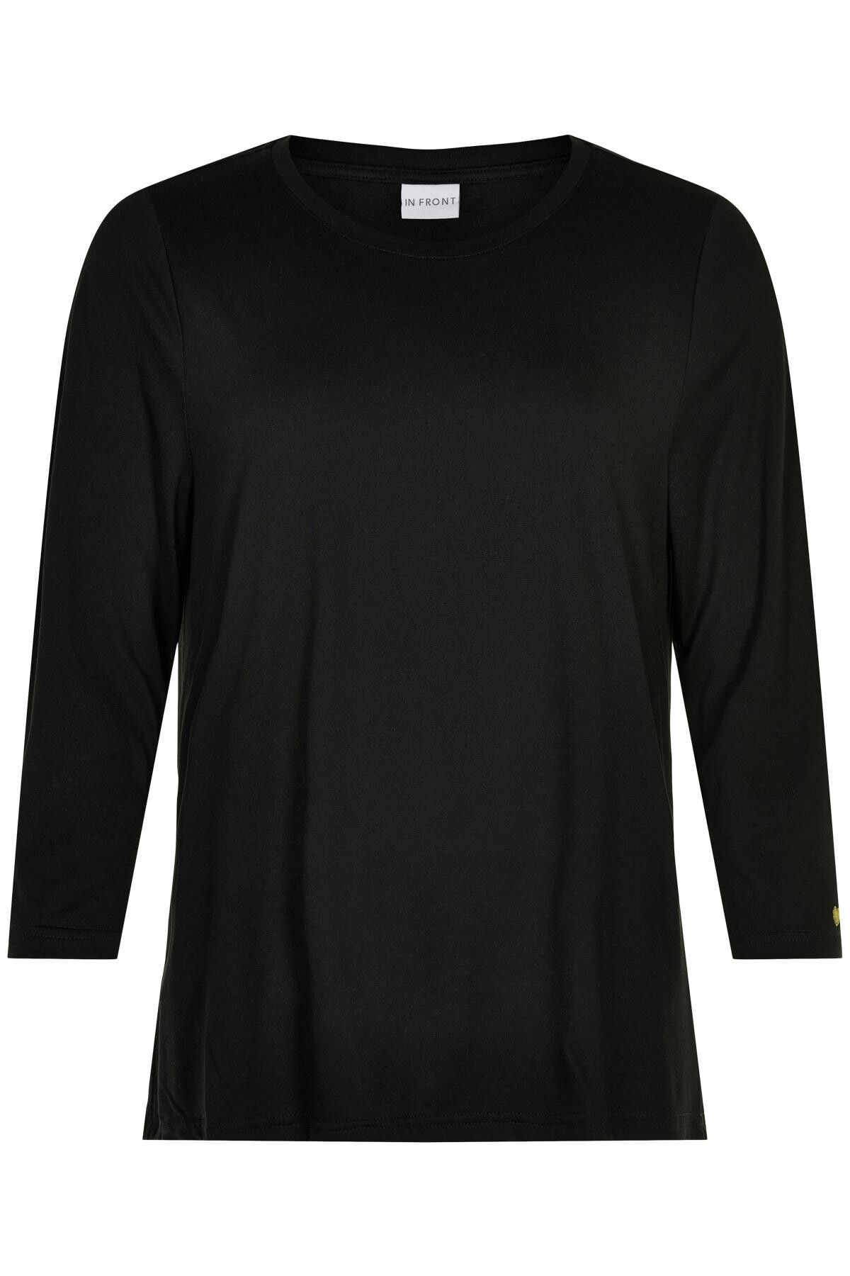 IN FRONT Nina T-shirt, Farve: Black, Størrelse: XL, Dame