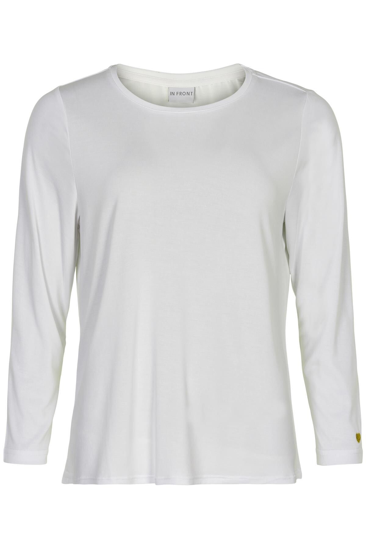 IN FRONT Nina T-shirt, Farve: Crystal White, Størrelse: XXL, Dame