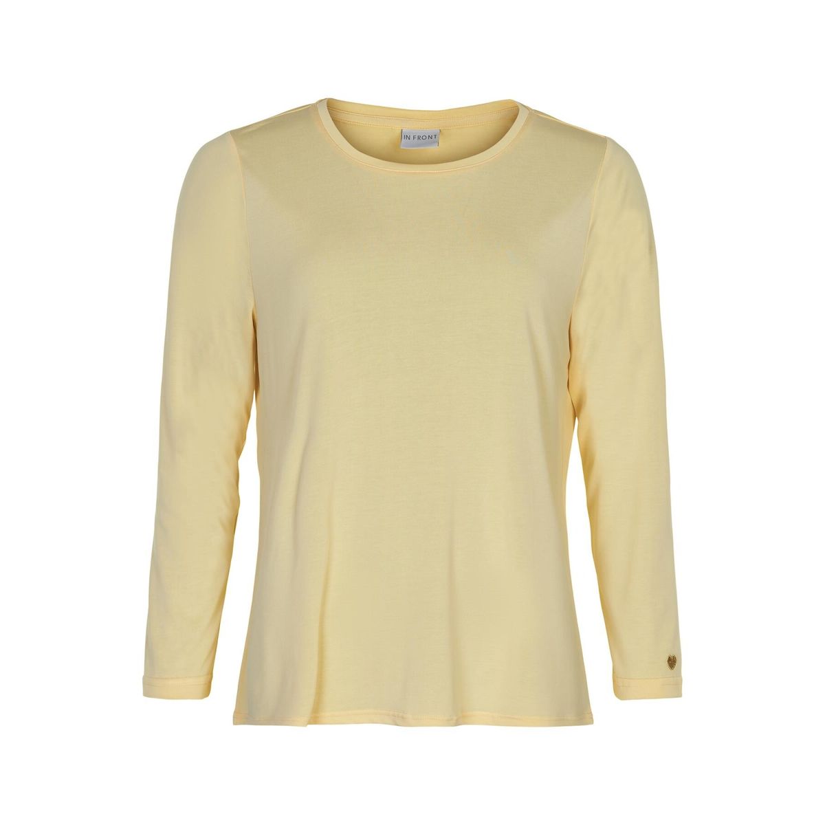 IN FRONT Nina T-shirt, Farve: Light Yellow, Størrelse: L, Dame