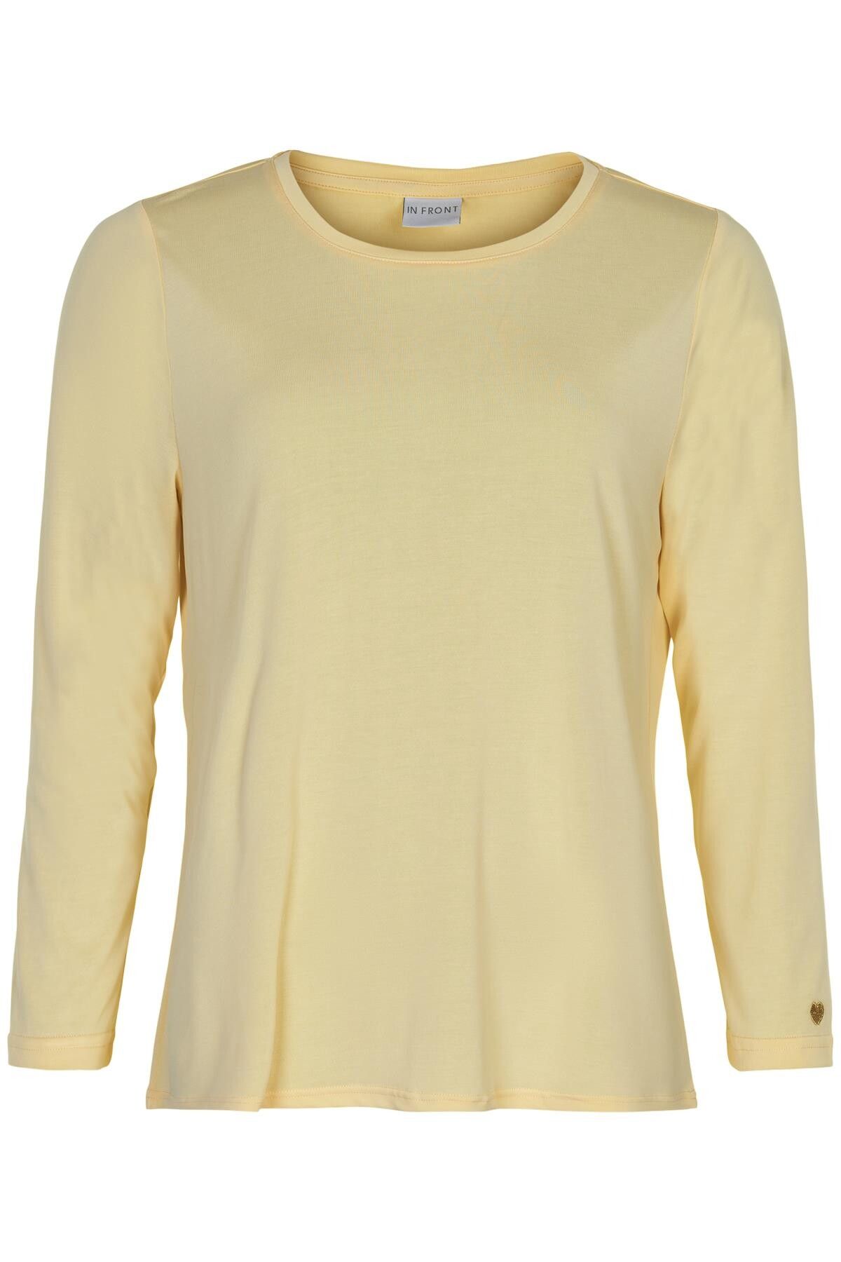 IN FRONT Nina T-shirt, Farve: Light Yellow, Størrelse: XXL, Dame