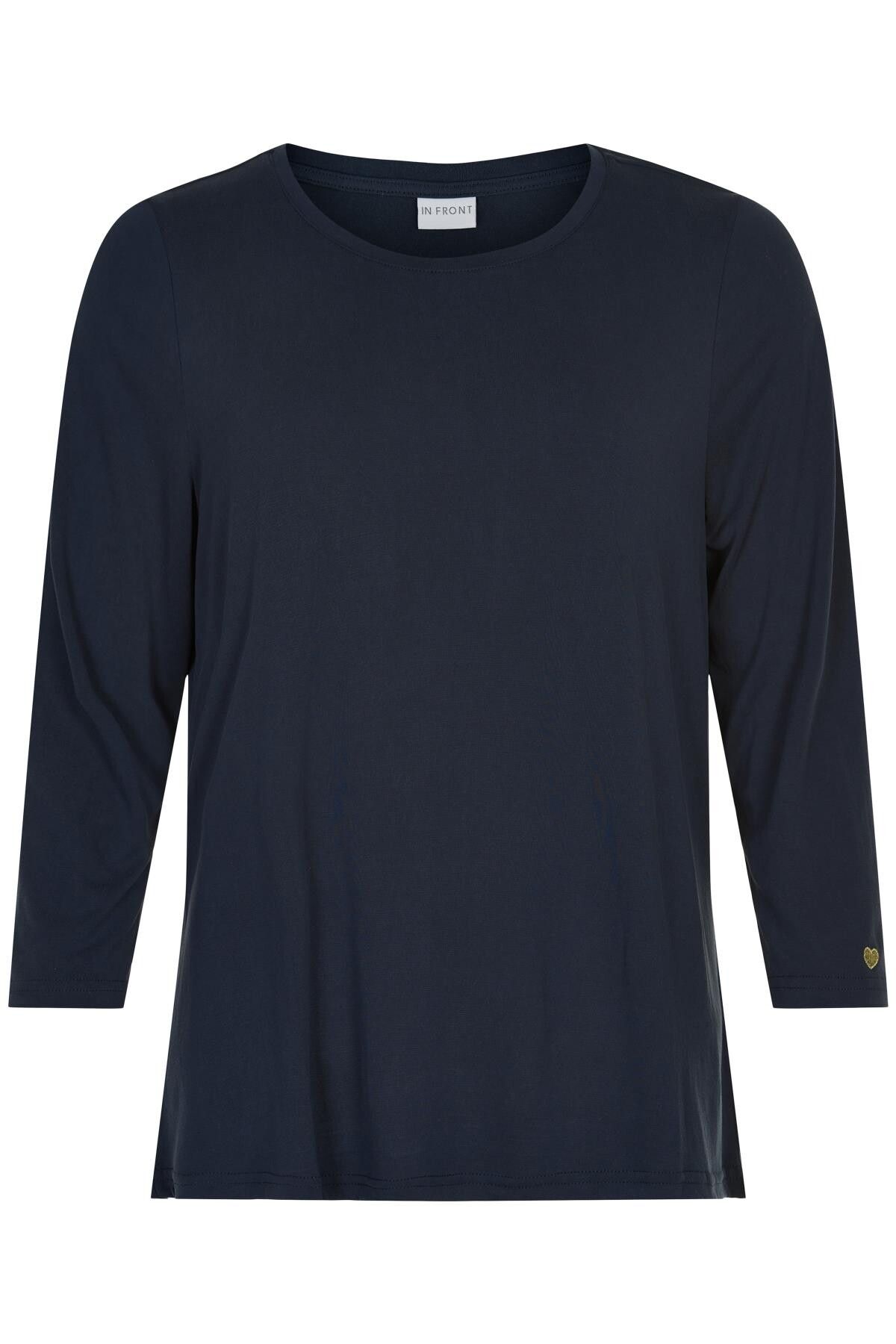 IN FRONT Nina T-shirt, Farve: Navy, Størrelse: L, Dame