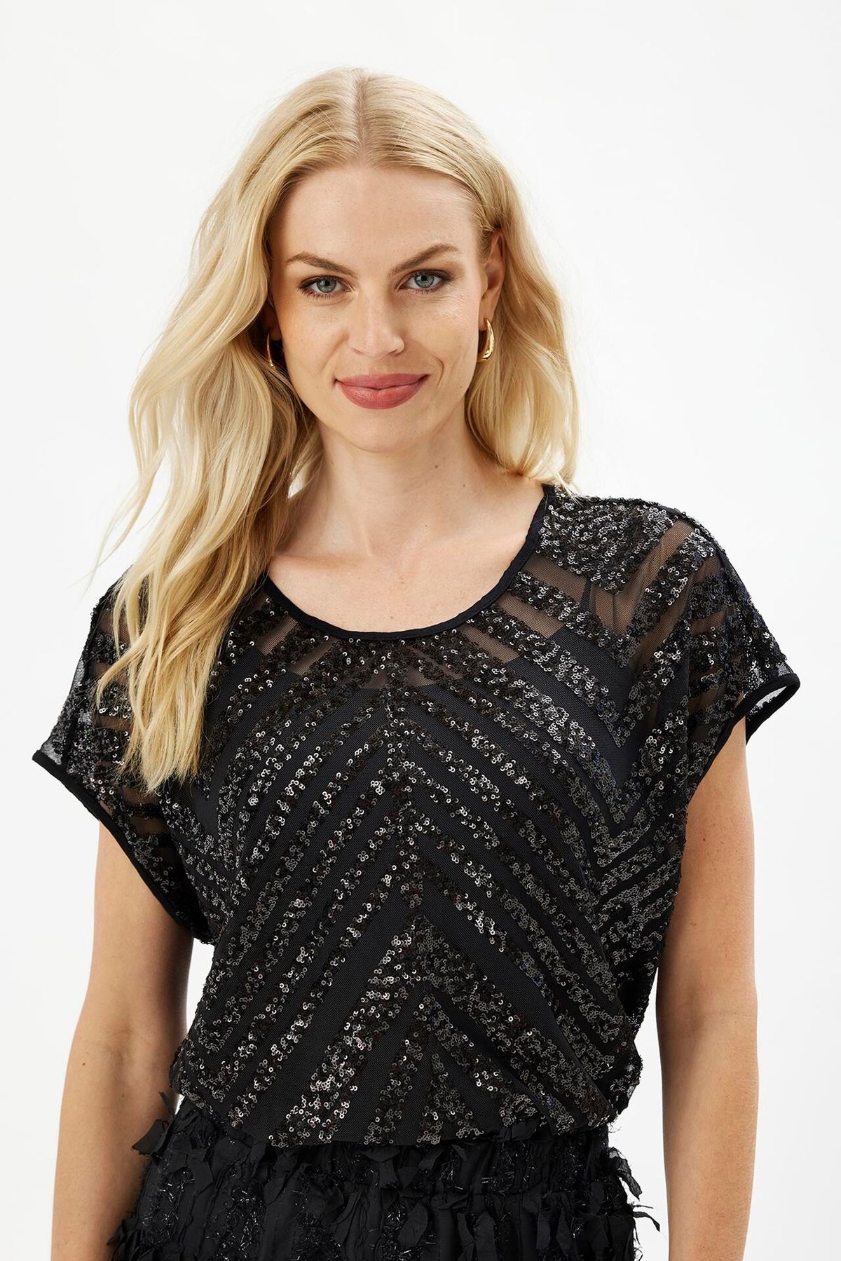 IN FRONT Nora Bluse, Farve: Black, Størrelse: XL, Dame