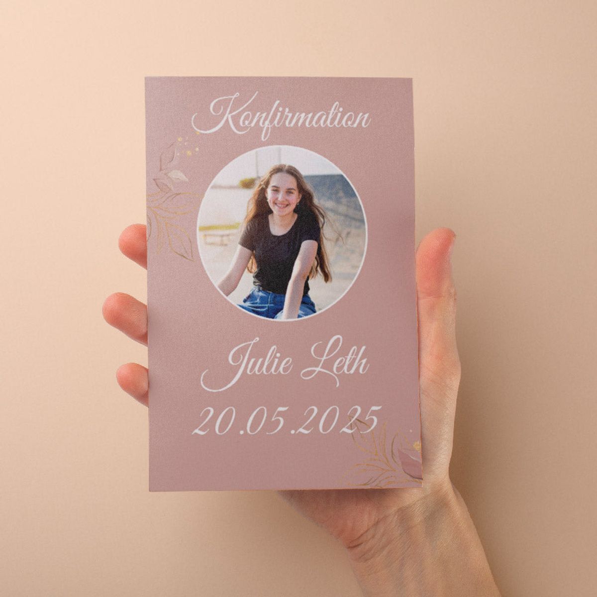 Indbydelse til konfirmation - Design 3