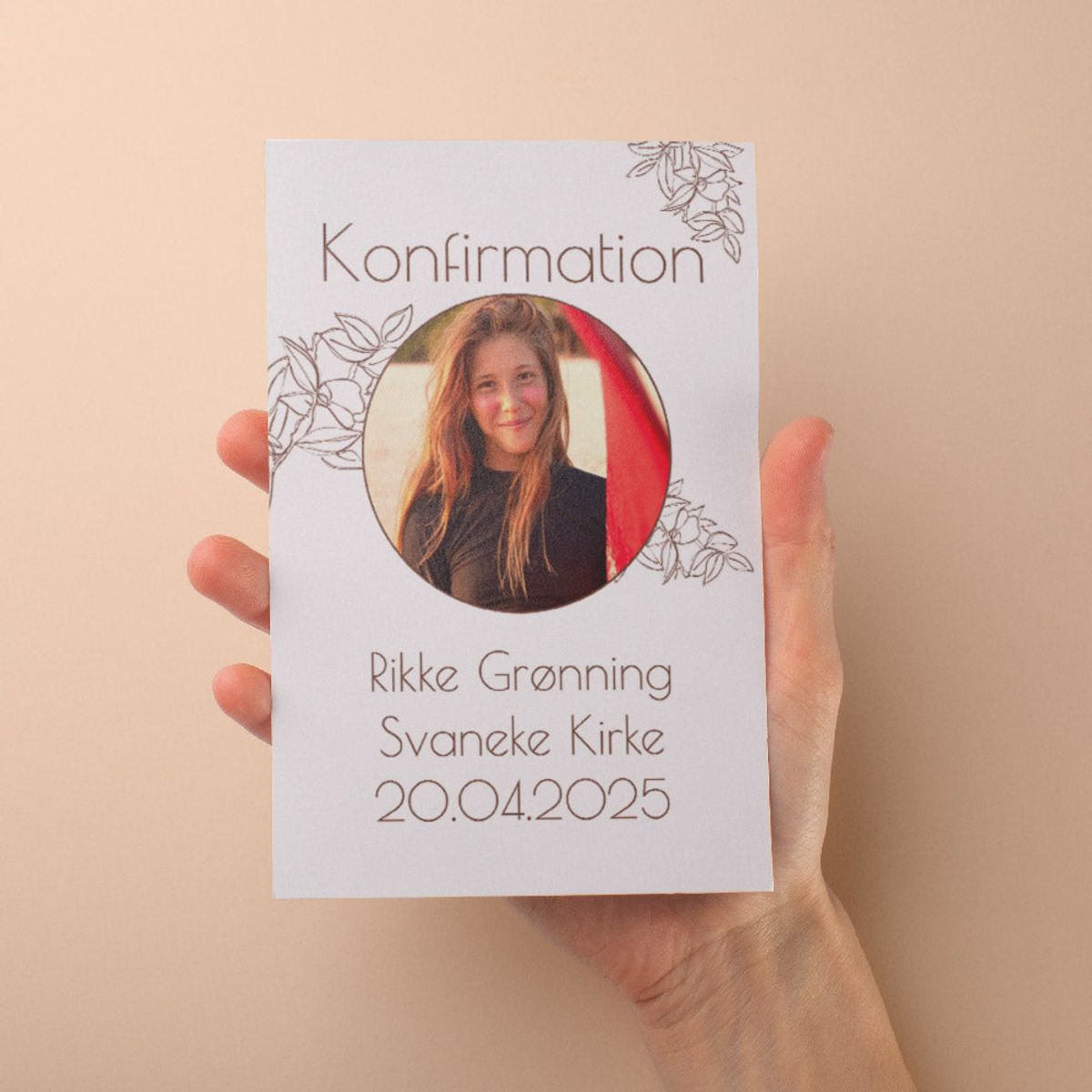 Indbydelse til konfirmation - Design 6