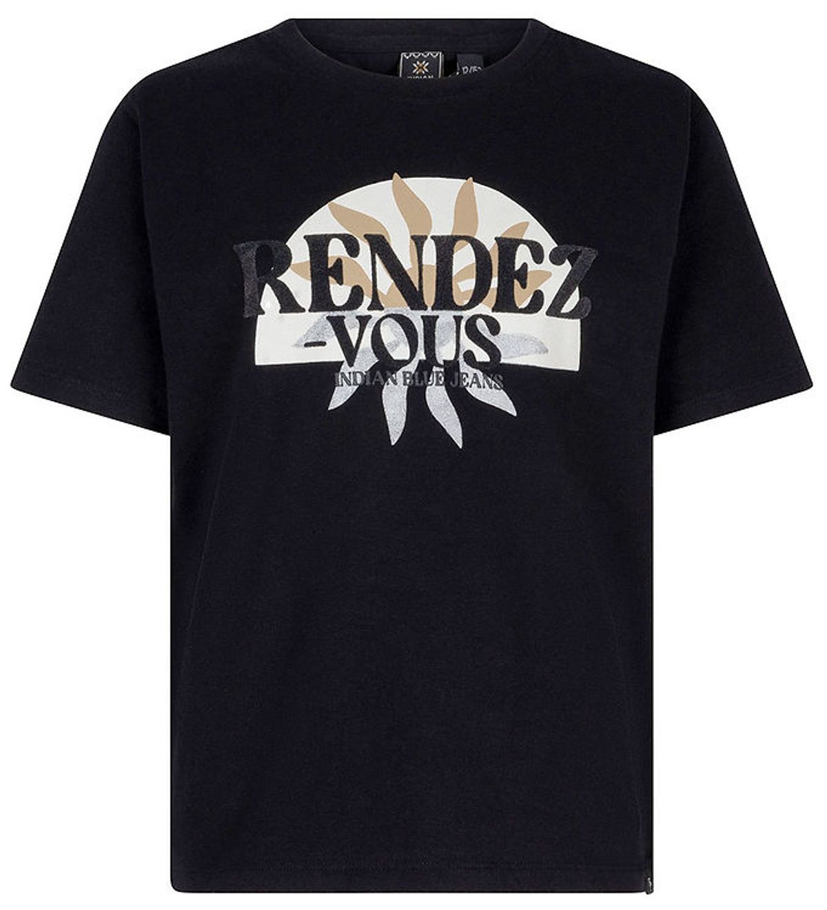 Indian Blue Jeans T-shirt - Rendez Vous - Sort