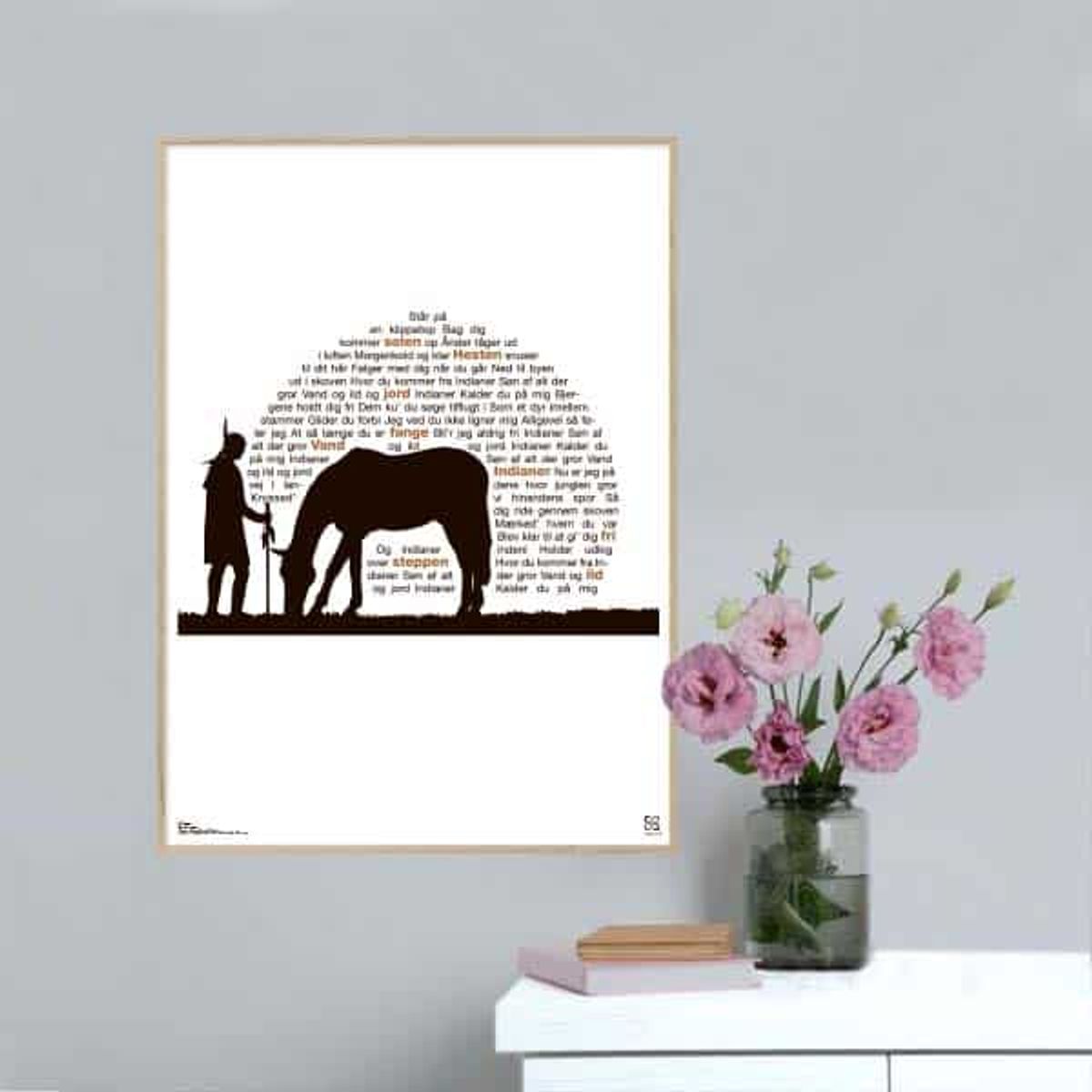 Indianer - Tøsedrengene - Songshape plakat - 40 x 50 cm / Large / lodret