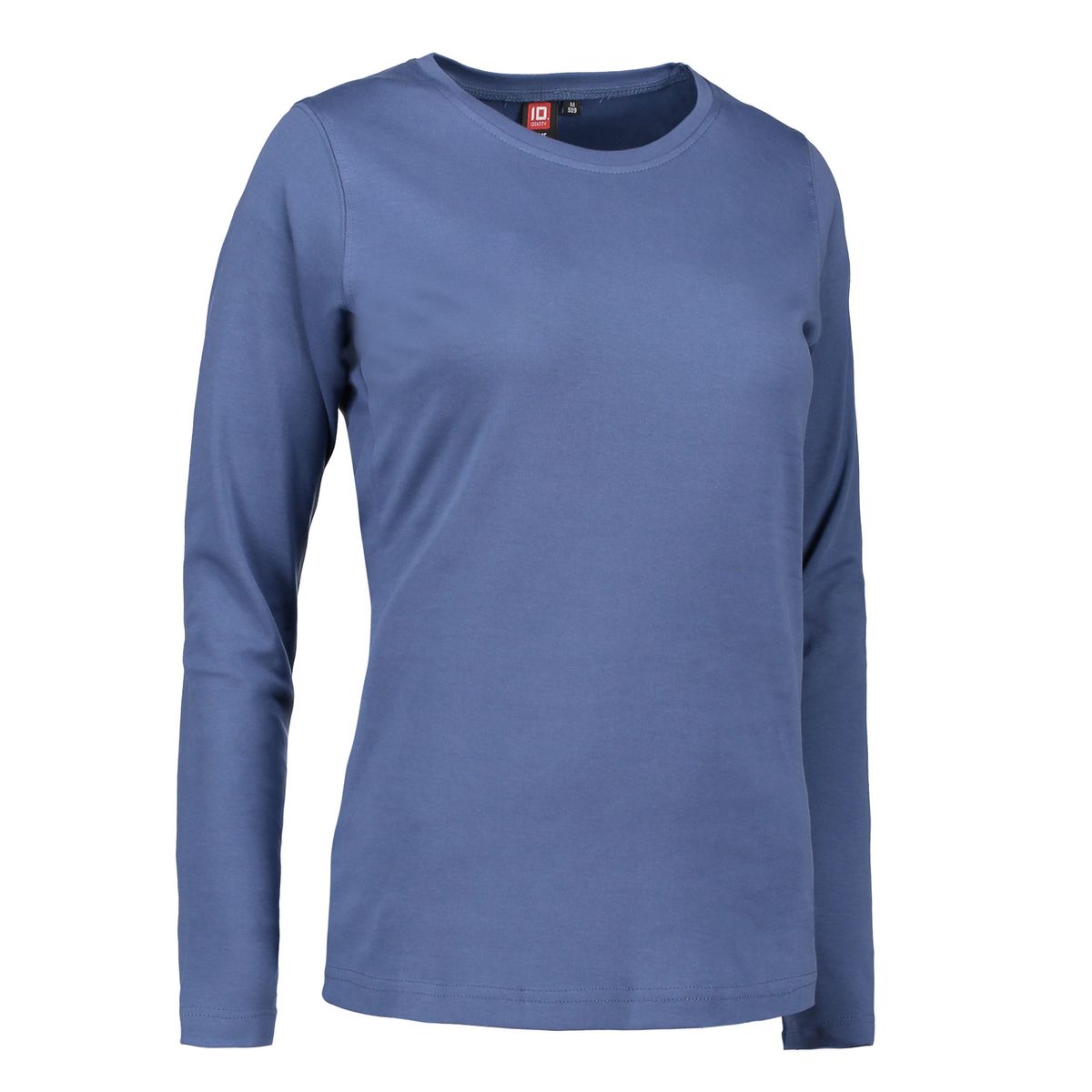 Indigo farvet langærmet dame t-shirt - 2XL