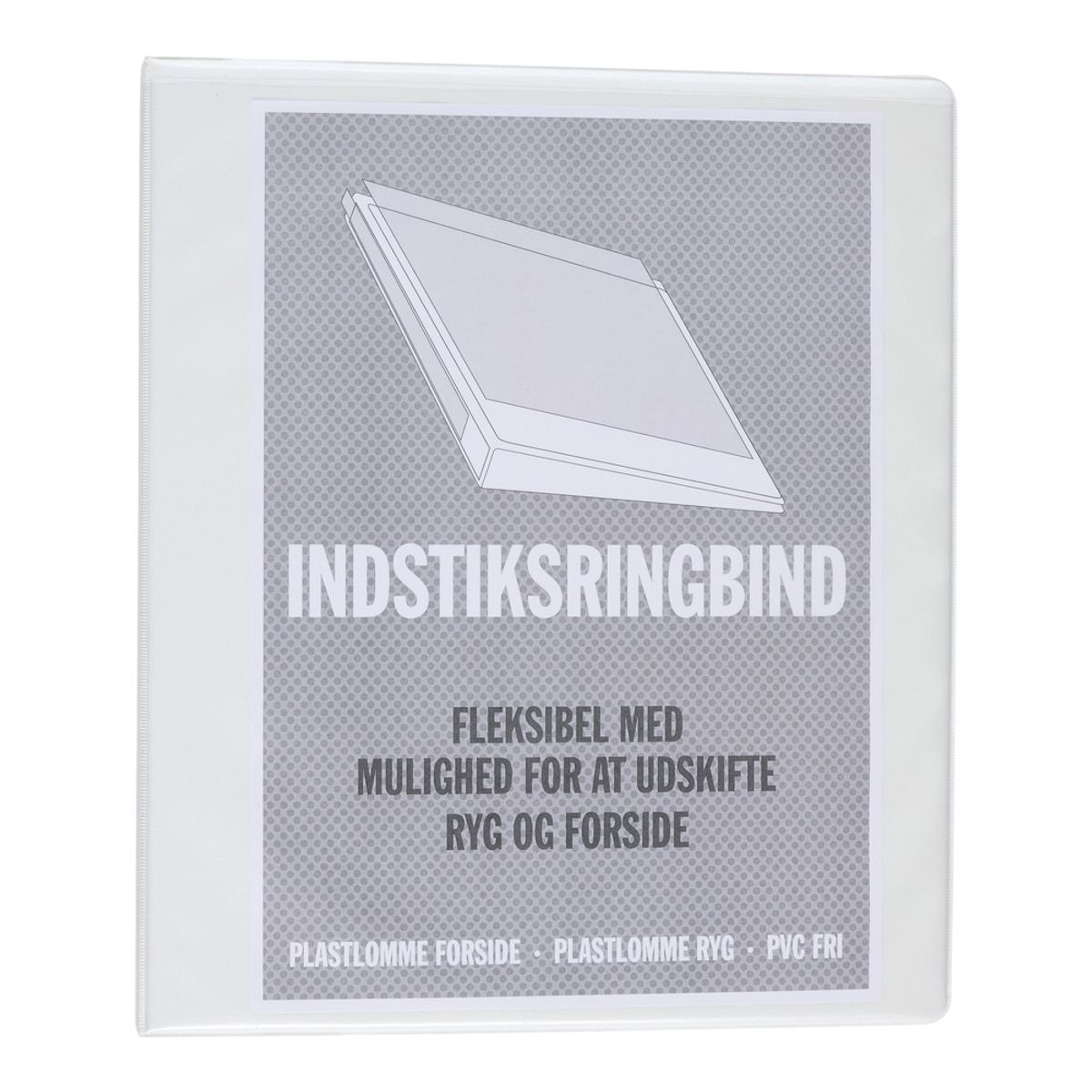 Indstiksringbind Relief hvid A4 23mm