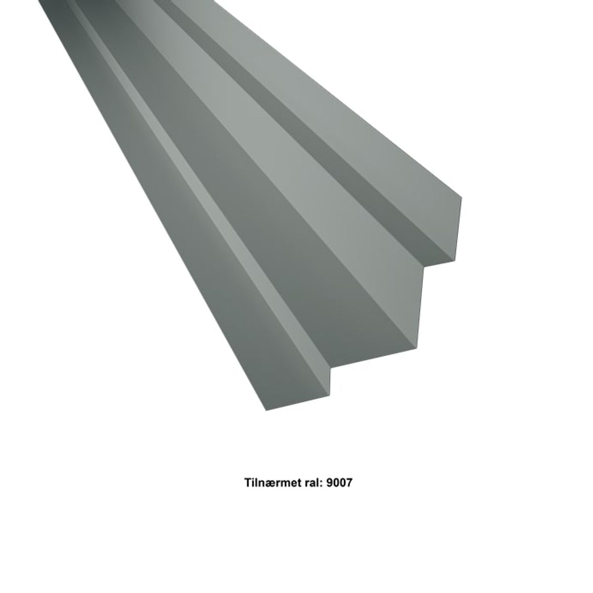 Indv. Hjørne hatteprofil 50-25-70-70-25-50x2500 mm. - Mørk Silver - 20 års garanti (0,50)