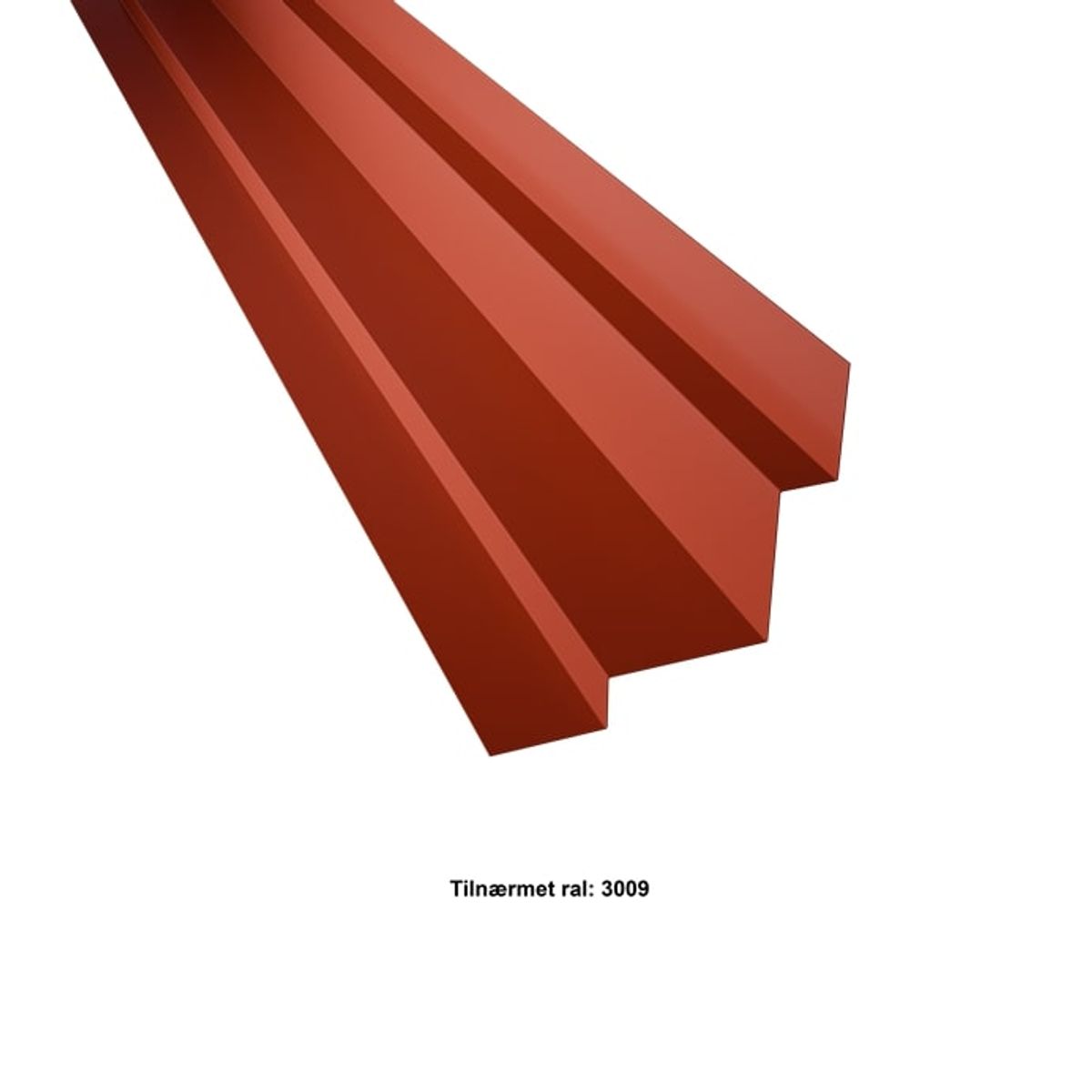 Indv. Hjørne hatteprofil 50-25-70-70-25-50x2500 mm. - Svenskrød - 40 års garanti (0,50)