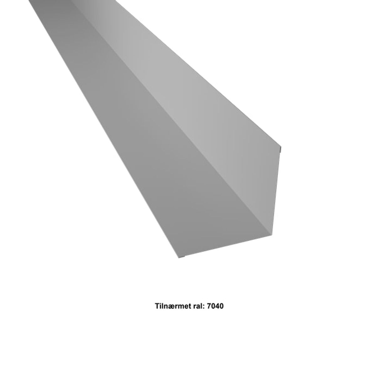 Indvendigt hjørne stor. 120-120x2000 mm. - Lys grå - 40 års garanti (0,50)