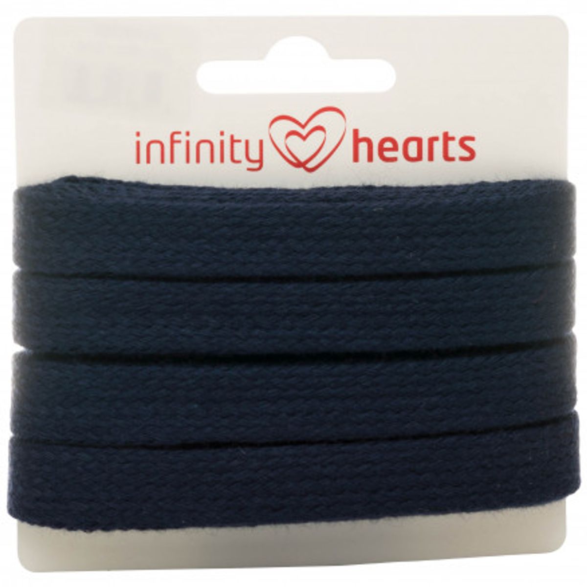 Infinity Hearts Anoraksnor Bomuld flad 10mm 680 Marine - 5m