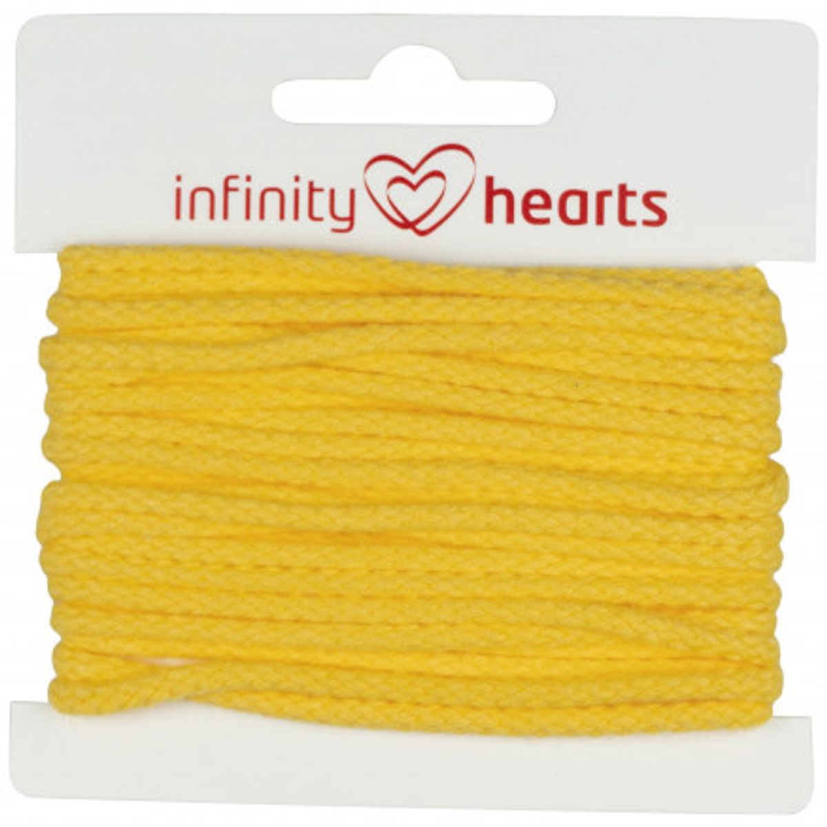 Infinity Hearts Anoraksnor Bomuld rund 3mm 340 Gul - 5m