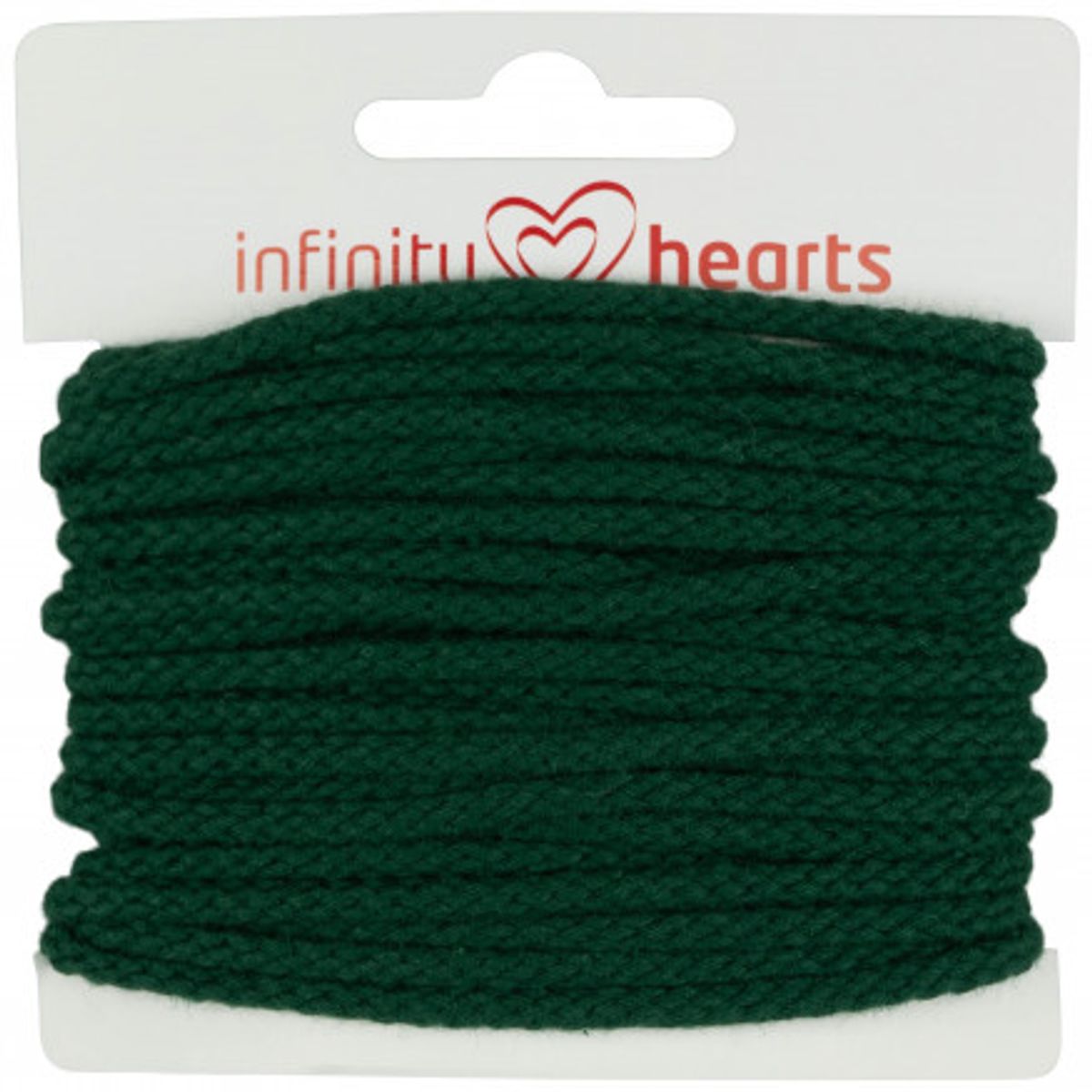 Infinity Hearts Anoraksnor Bomuld rund 3mm 760 Mørk Grøn - 5m