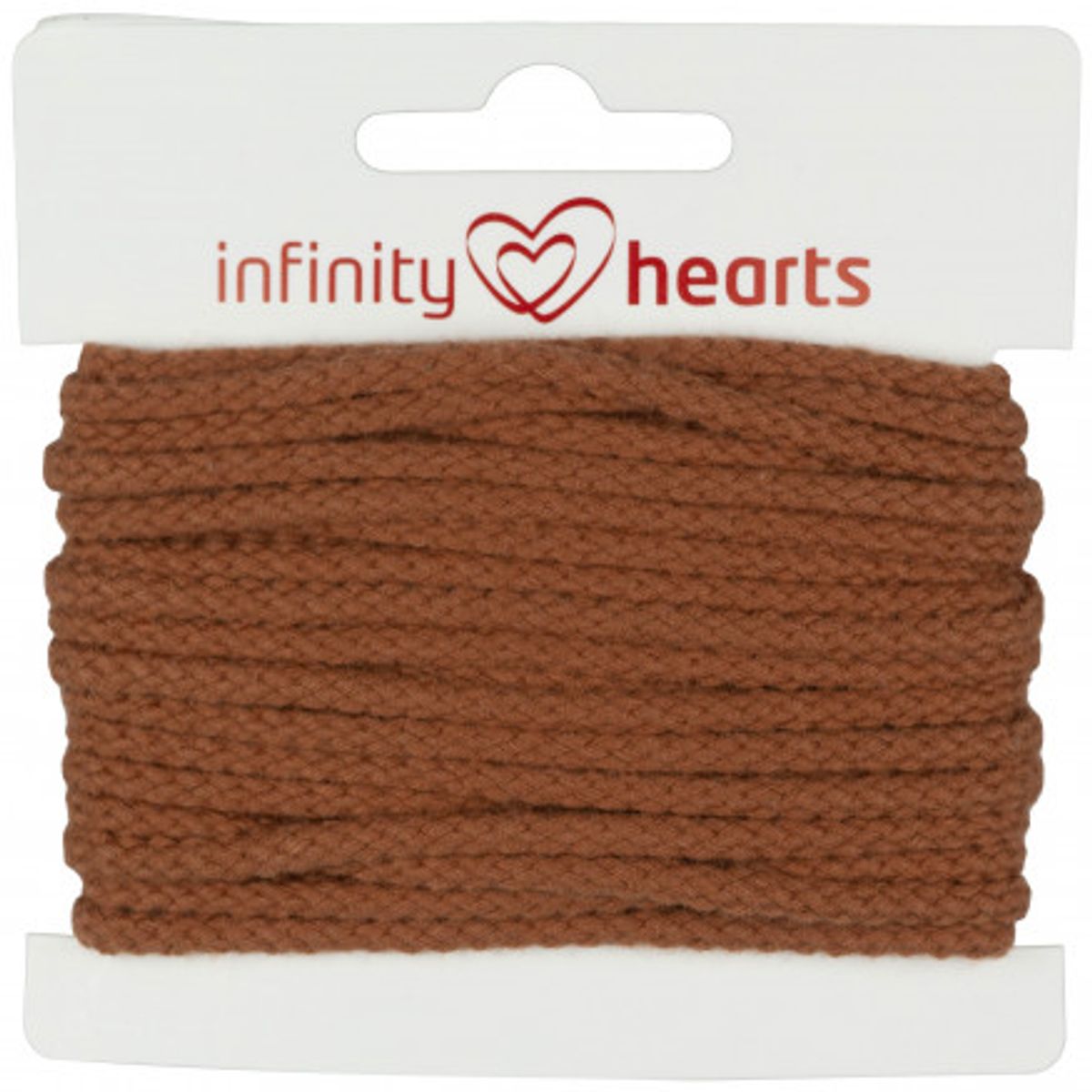 Infinity Hearts Anoraksnor Bomuld rund 3mm 850 Lys Brun - 5m