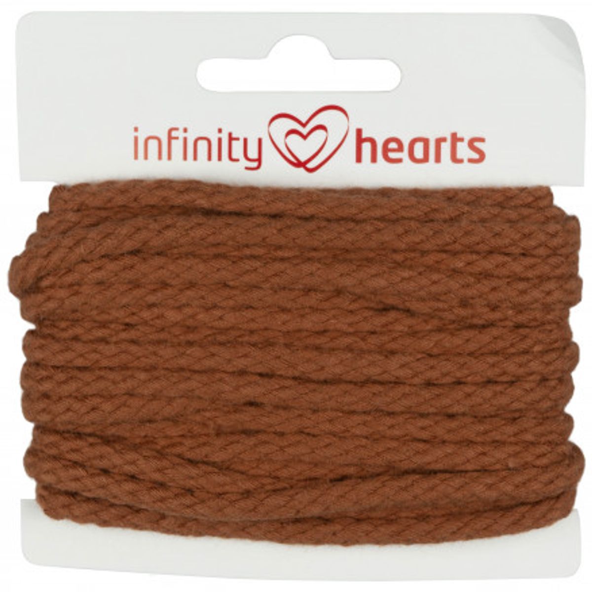 Infinity Hearts Anoraksnor Bomuld rund 5mm 850 Lys Brun - 5m