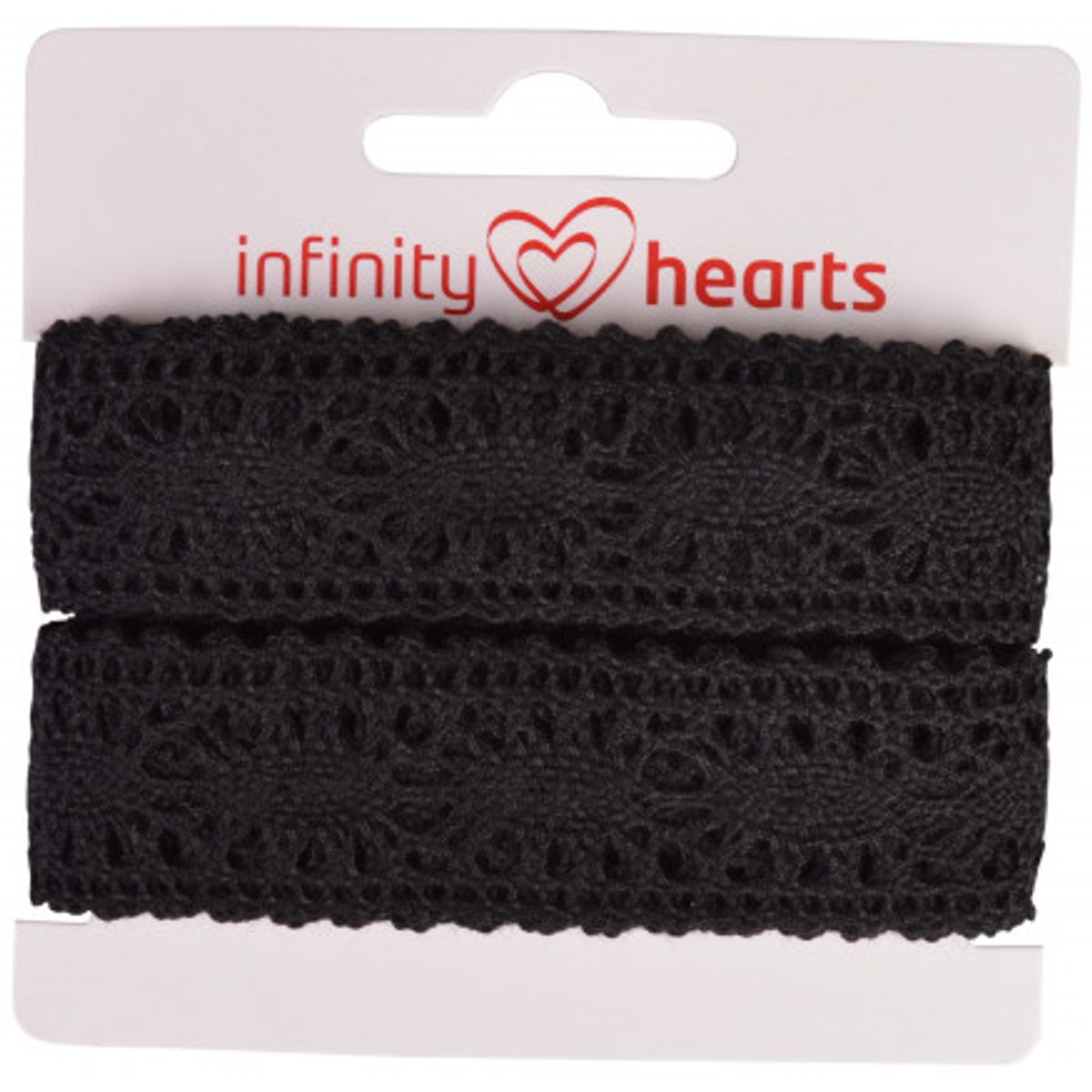 Infinity Hearts Blondebånd Polyester 25mm 11 Sort - 5m