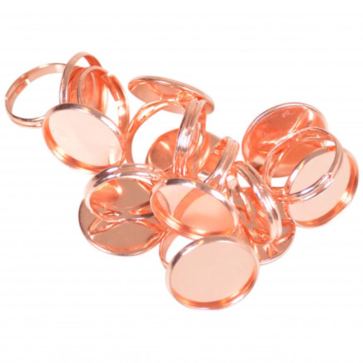 Infinity Hearts Fingerring DIY Jern Rose Gold 18mm - 10 stk