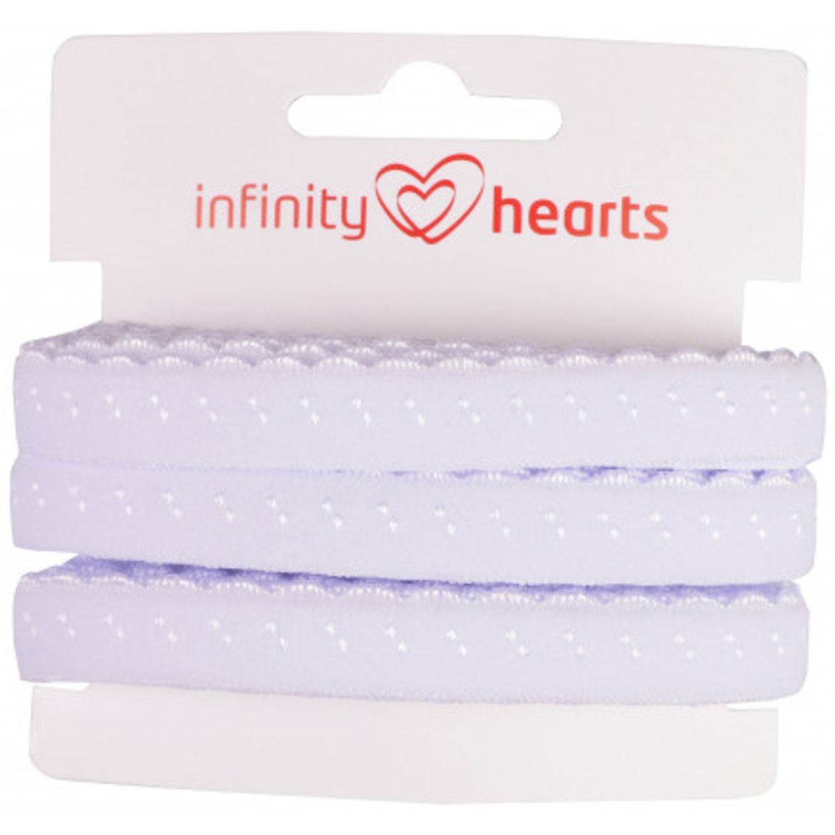 Infinity Hearts Foldeelastik Blonde 22/11mm 029 Hvid - 5m