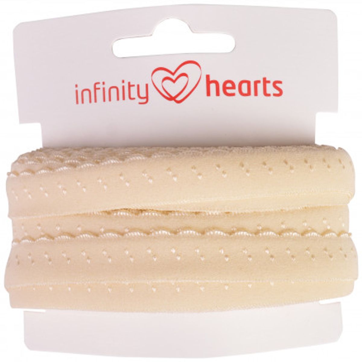 Infinity Hearts Foldeelastik Blonde 22/11mm 810 Natur - 5m