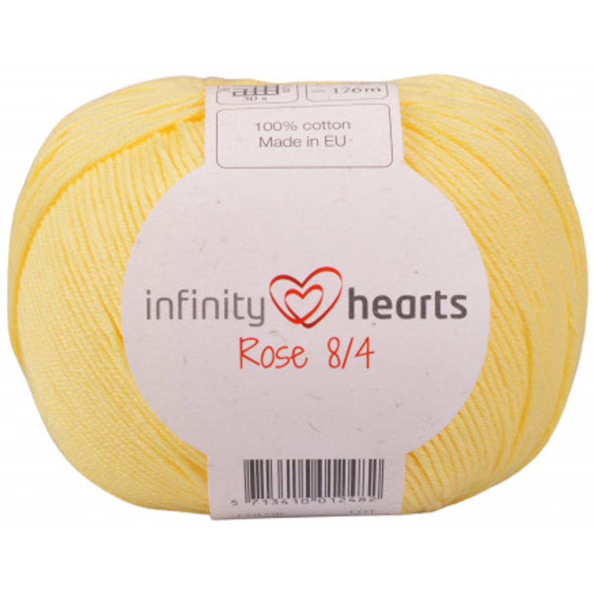 Infinity Hearts Rose 8/4 Garn Unicolor 177 Lys Gul