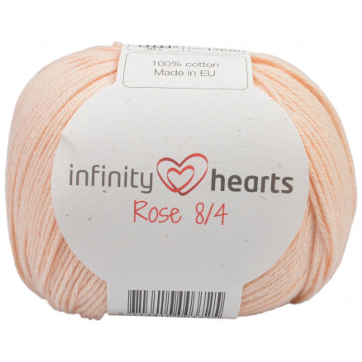 Infinity Hearts Rose 8/4 Garn Unicolor 205 Lys Fersken