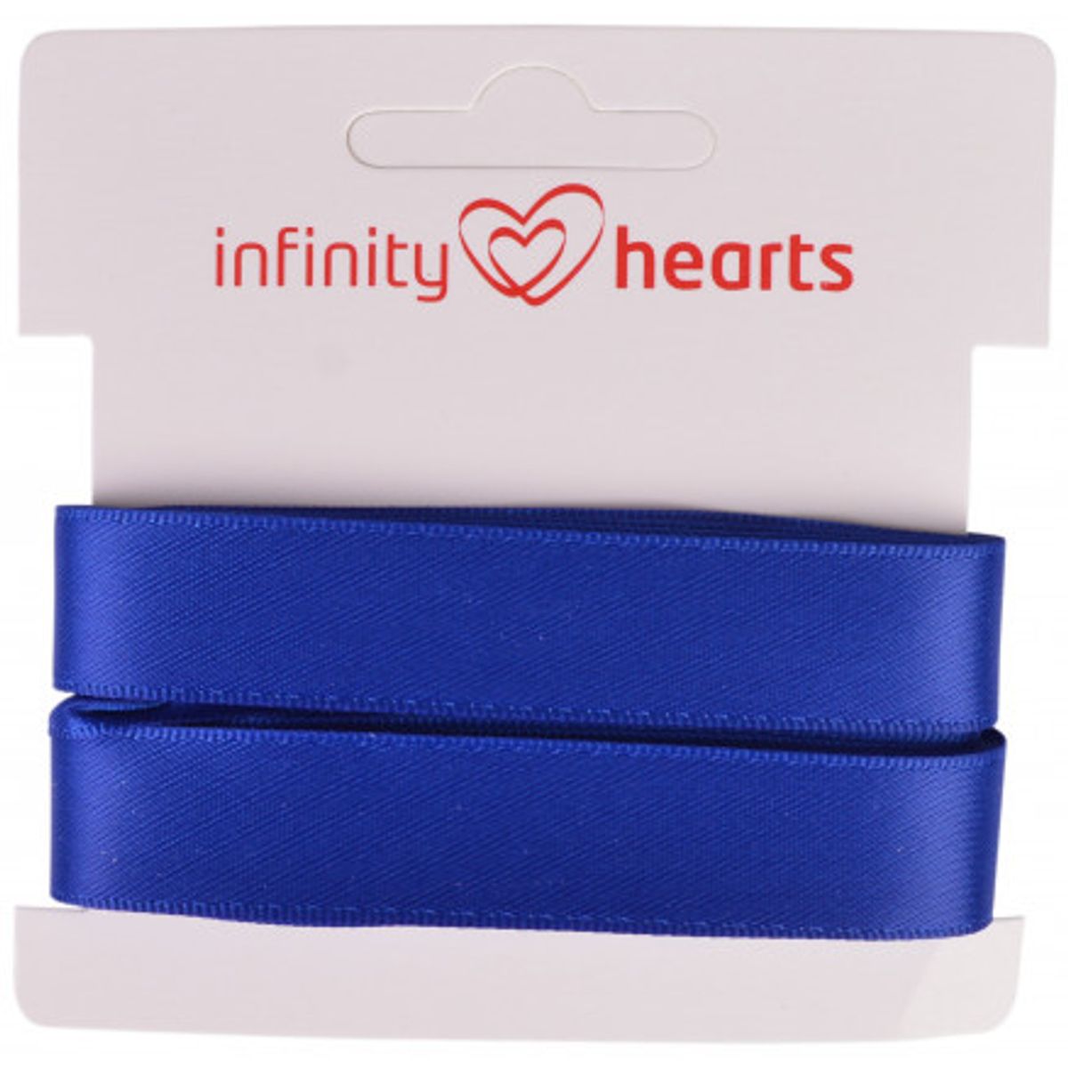 Infinity Hearts Satinbånd Dobbeltsidet 15mm 329 Marineblå - 5m