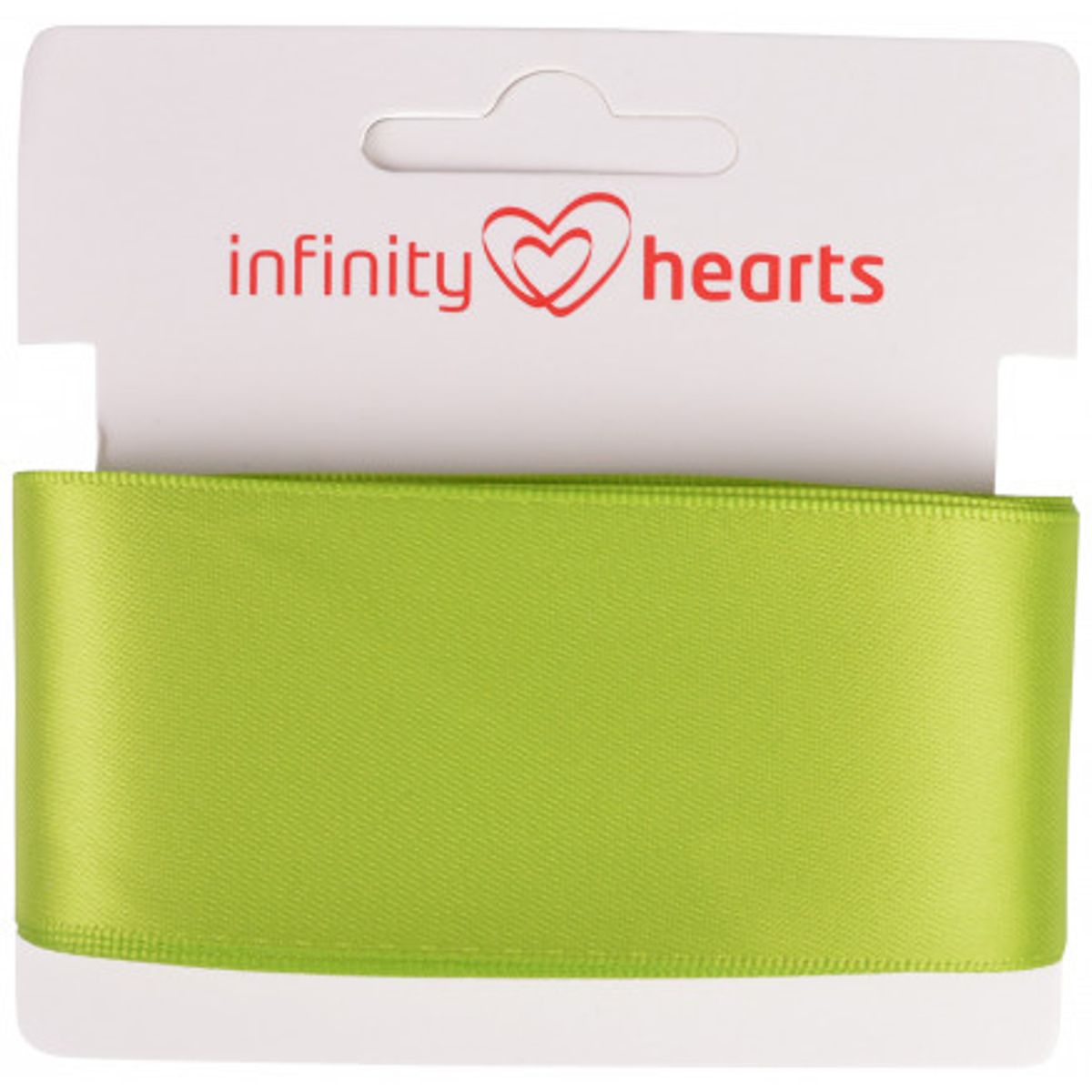 Infinity Hearts Satinbånd Dobbeltsidet 38mm 551 Grøn - 5m