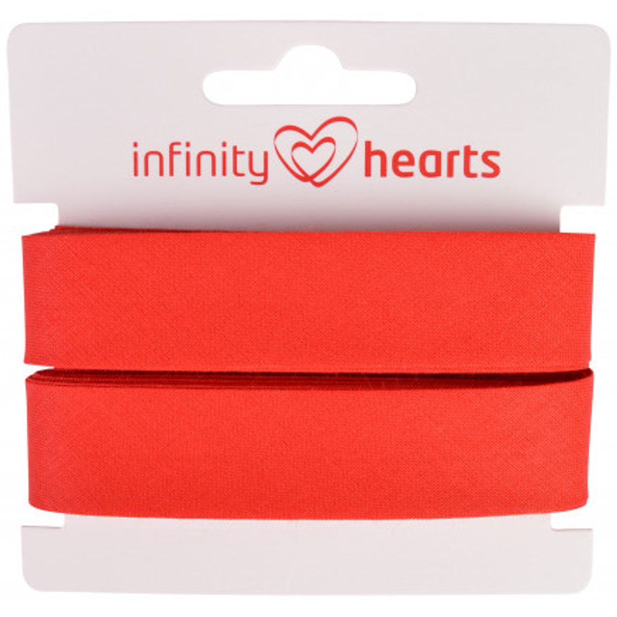 Infinity Hearts Skråbånd Bomuld 40/20mm 04 Rød - 5m