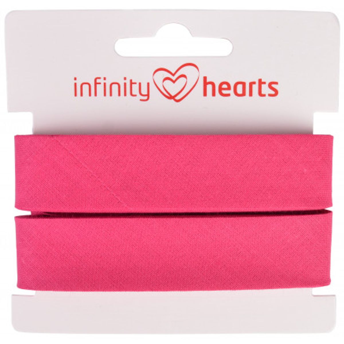 Infinity Hearts Skråbånd Bomuld 40/20mm 95 Fuchsia - 5m