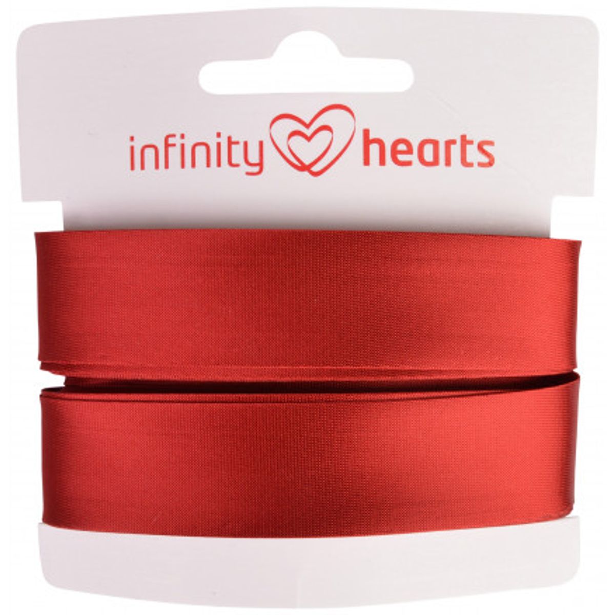 Infinity Hearts Skråbånd Viscose Satin 40/20mm 1309 Rød - 5m