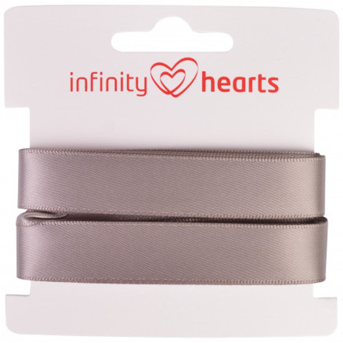 Infinity Hearts Skråbånd Viscose Satin 40/20mm 1701 Grå - 5m