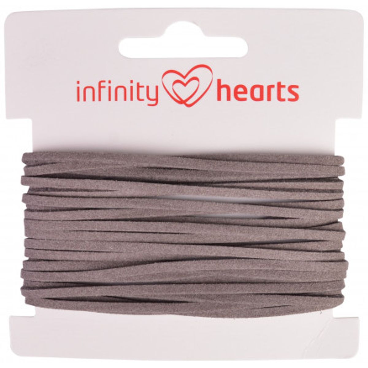 Infinity Hearts Snor Alcantara 2mm 03 Grå - 5m