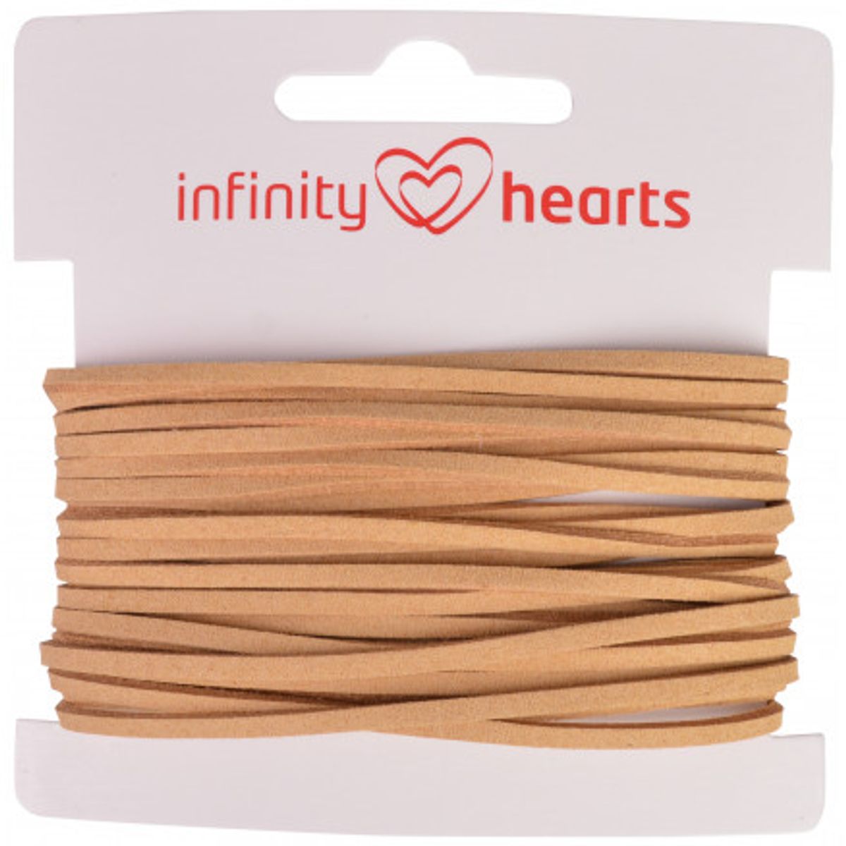 Infinity Hearts Snor Alcantara 2mm 04 Lysebrun - 5m