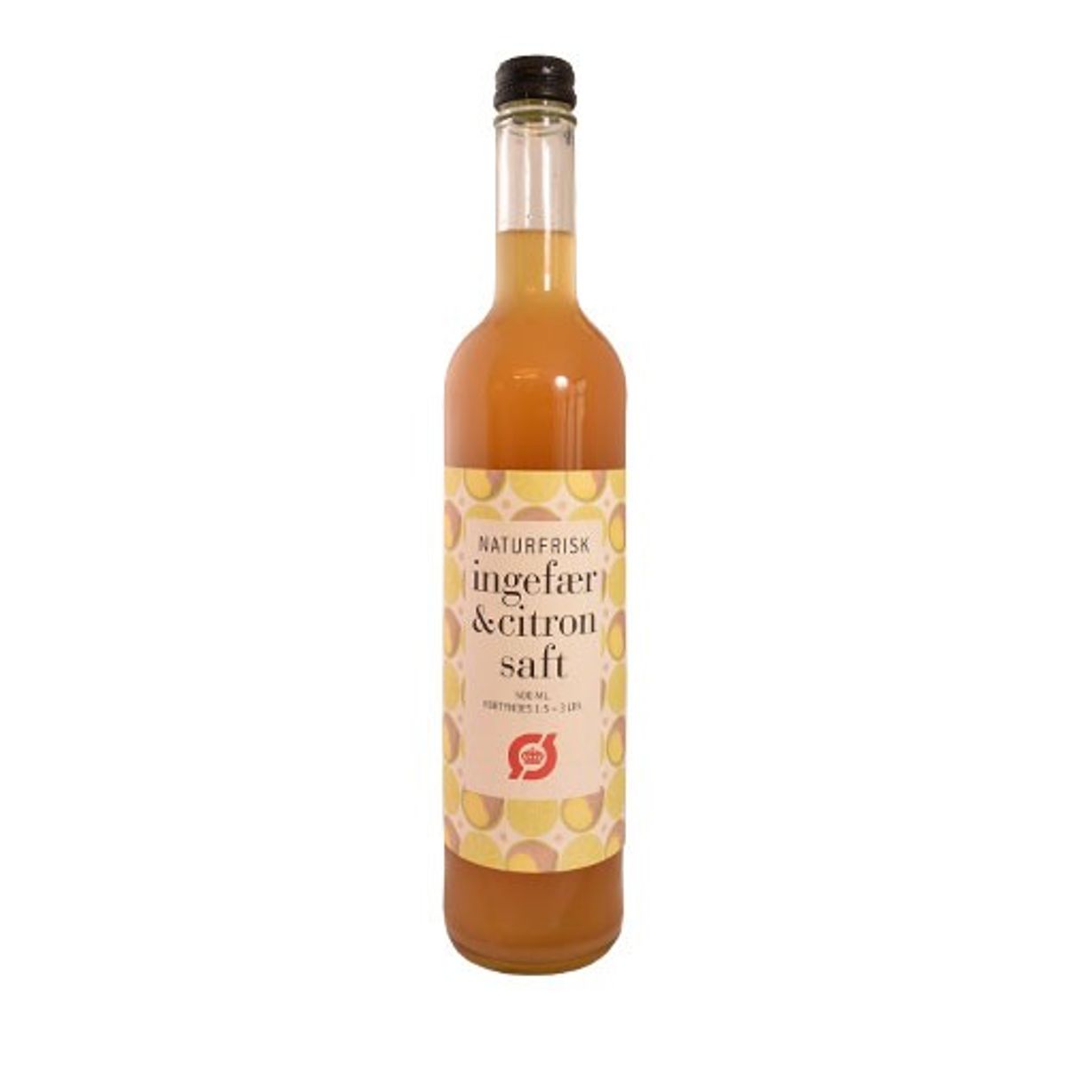 Ingefær & Citron saft Økologisk - 500 ml - Naturfrisk