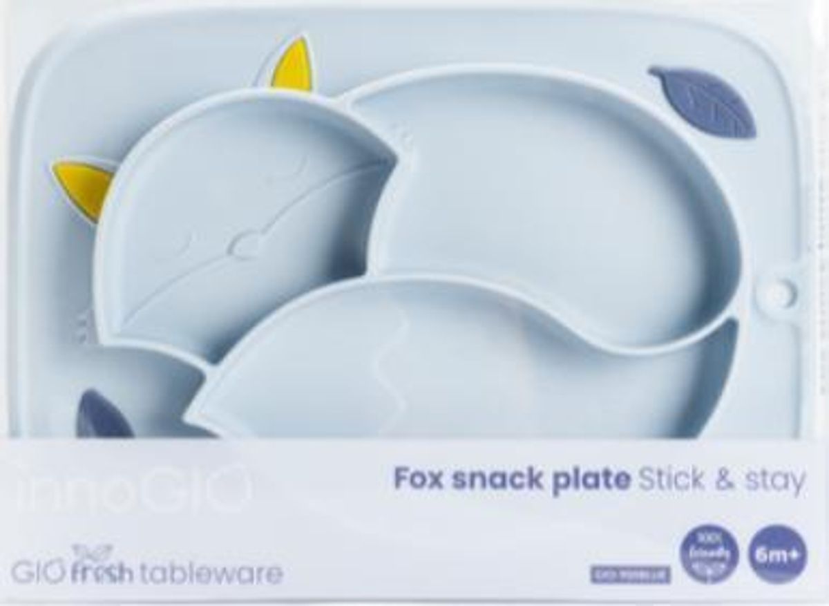 Innogio Snack Plate Giofresh The Fox, Blue, 6M +, Gio-900Blue