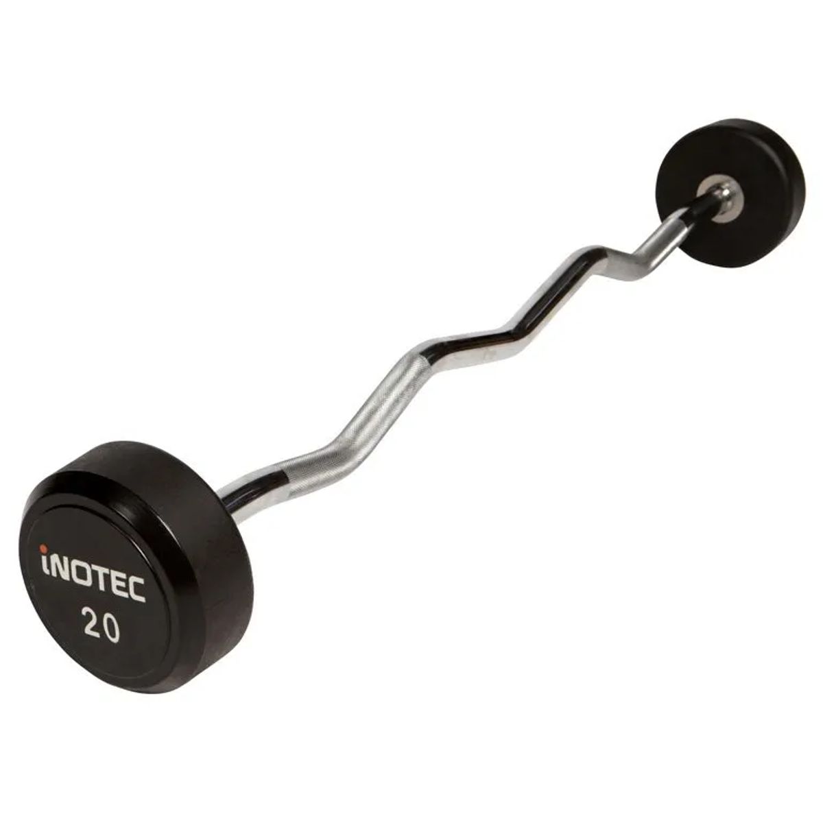 Inotec CPU Curl Vægtstang (35 kg) - curl vægtstang, faste skiver. Utrolig slidstærk. Perfekt til biceps- og triceps øvelser.