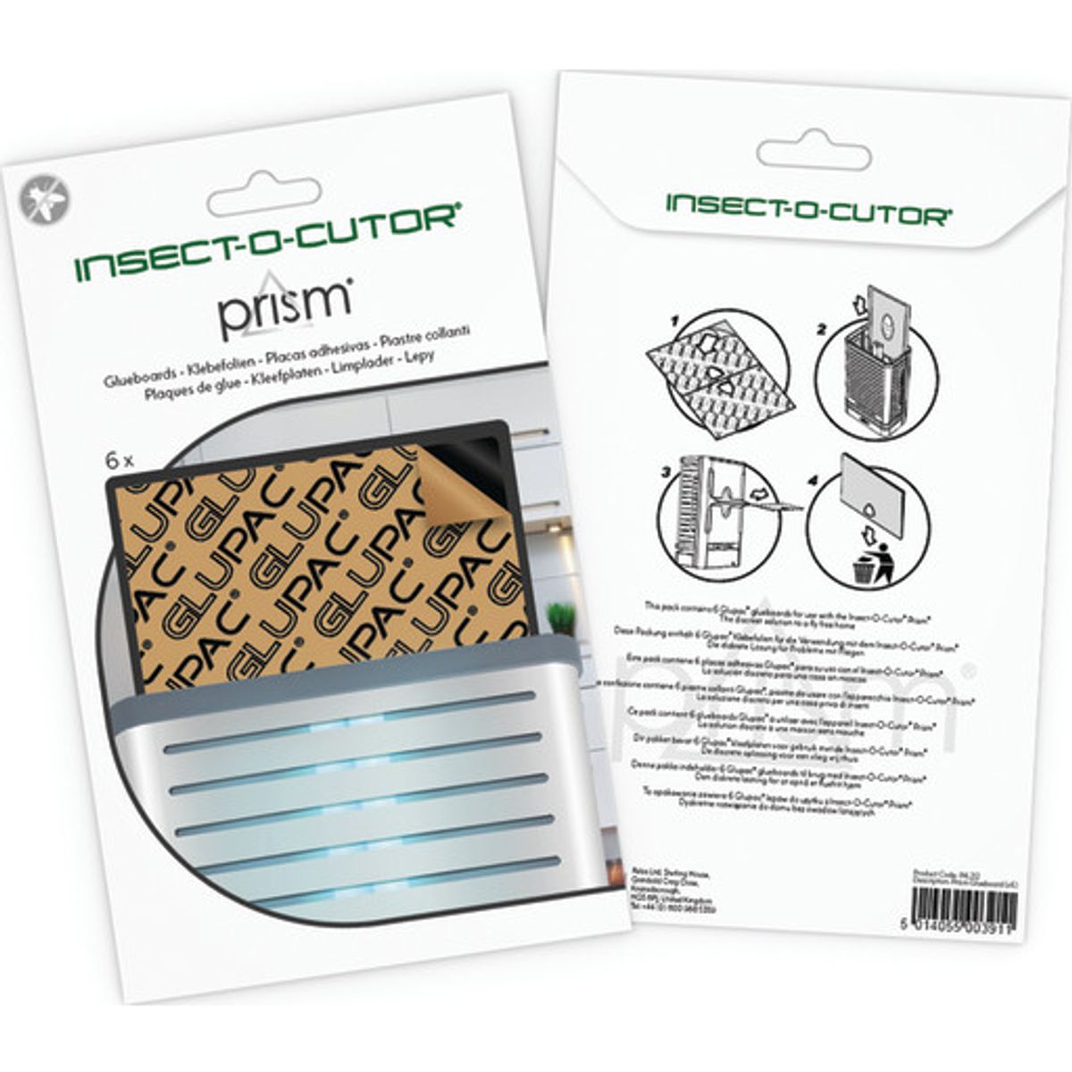 Insect-O-Cutor Prism 11W ekstra limplader 6 stk