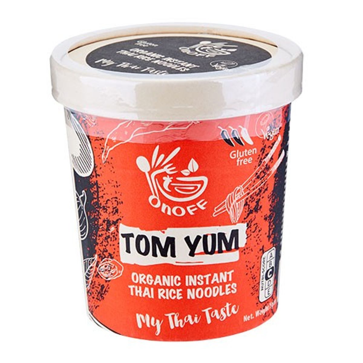 Instant Nudelsuppe Tom Yum Økologisk - 75 gram - OnOff Spices