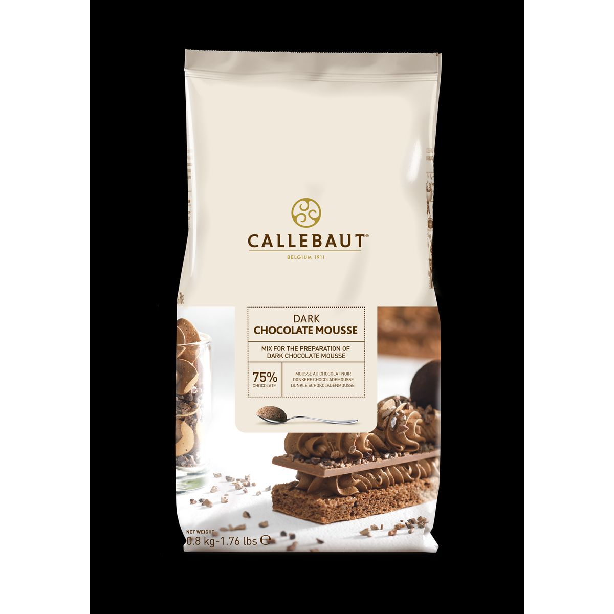 Instant powder for dark chocolate mousse 800 g - Callebaut